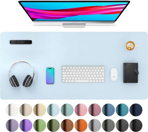 Vista 159 de Aothia - Protector de escritorio de cuero sintético grande, base antideslizante para mouse y superficie para escribir, impermeable, fácil de Agua