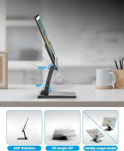 Vista 5 de Soporte de montaje WEARSON para Amazon Alexa Echo Show 15 (1ª, 2ª generación), soporte basculante y giratorio hecho para Amazon Echo Show 15