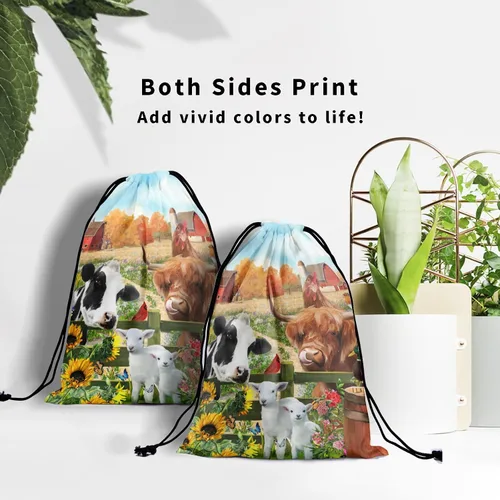 Vista 21 de Bolsa de agarre de gimnasia de piel de animal, bolsa de gimnasia con cordón ajustable, bolsa de cuerda para fauna silvestre, Mariposas Galaxy