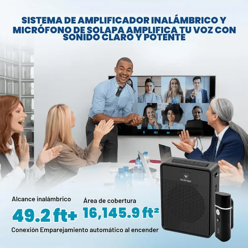 Vista 3 de Amplificador de voz inalámbrico con micrófono Lavalier Bluetooth B006