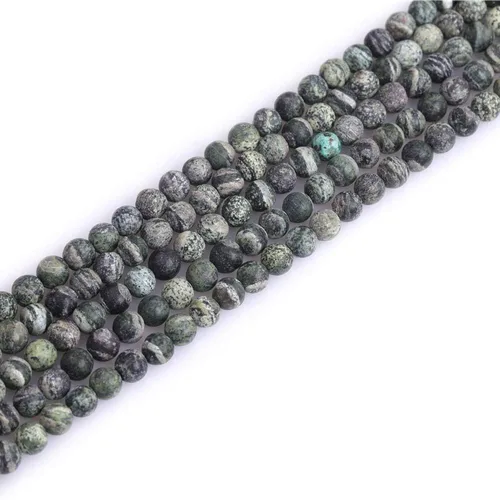 Vista 44 de Cuentas espaciadoras redondas de ágata negra esmerilada mate mate de 0.157 in para fabricación de joyas de 15 pulgadas