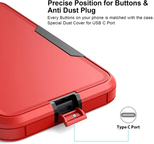Vista 5 de Funda para Samsung Galaxy A54 5G, [protección contra caídas de grado militar de 10 pies] [protector de pantalla] a prueba de golpes para Galaxy A54