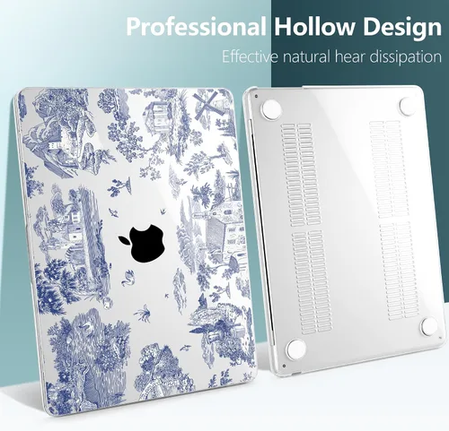 Vista 5 de Funda para MacBook Air de 15 pulgadas M5 M4 M3 M2 Chip 2026 2025 2024 2023 (modelo A3448 A3241 A3114 A2941), carcasa rígida con cubierta de teclado