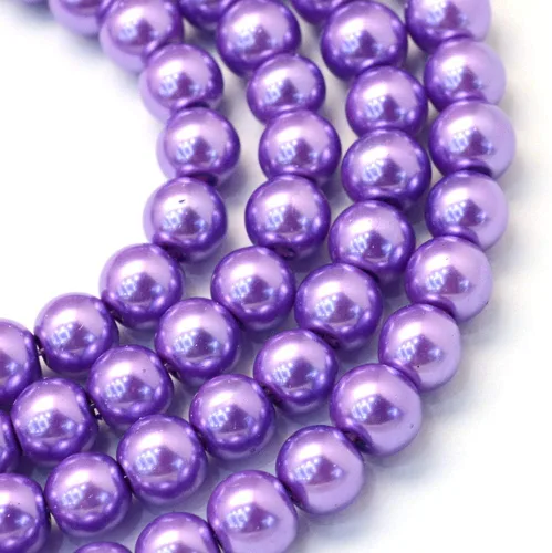 Vista 5 de KISSITTY 105 unids/hebra Burly Wood Satin Luster Glass Round Pearl Spacer Bead Loose Beads 0.315 in para bricolaje joyería artesanía 31.4