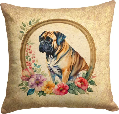 Vista 40 de Caroline's Treasures DAC2072PW1414 Affenpinscher and Flowers - Almohada decorativa de tela, lavable a máquina, para interiores y exteriores