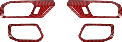 Vista 8 de RAZPOY Accesorios para Ford Bronco 2021 2022 Cubierta de manija de puerta interior Marco Adhesivo protector Decoración interior (negro)
