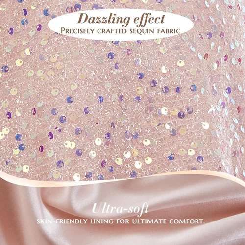 Vista 7 de Vestido de lentejuelas brillantes para niñas, vestidos de fiesta de princesa para niñas pequeñas, traje de cumpleaños, vestidos para ocasiones