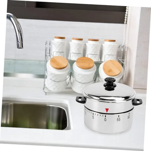 Vista 8 de SHOWERORO Temporizador de 2 piezas, herramientas para barbacoa, temporizadores digitales, cadenas de acero inoxidable, forma de cocina, temporizador