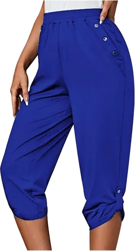 Vista 166 de Pantalones capri para mujer, estilo casual, de verano, elásticos, de cintura alta, pantalones de yoga, ajuste atlético, pantalones deportivos