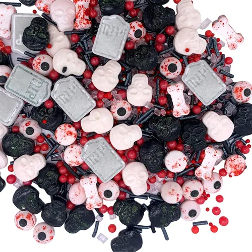 Vista 12 de Sentovac Ojos de caramelo comestibles de 1 cm, espolvoreados de azúcar para galletas, pasteles, cupcakes, decoraciones de ojos pequeños de caramelo