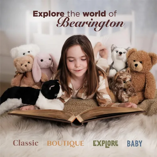 Vista 6 de Bearington - Puercoespines Lovie y Dovey de peluche que sostienen un corazón, de 5.5 pulgadas