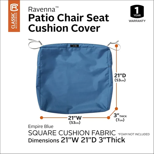 Vista 3 de Classic Accessories Ravenna - Funda de cojín, Azul (Empire Blue)