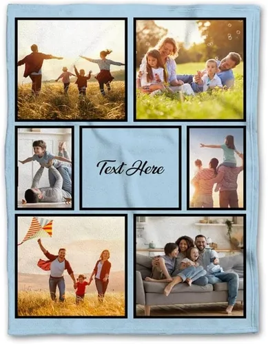 Vista 2 de IEK Manta personalizada para niños, mantas personalizadas para adultos, regalos con imagen personalizada, cobijas personalizadas con fotos, mantas