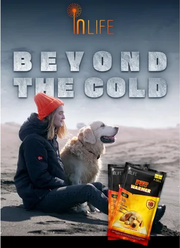 Vista 3 de InLife - Calentador súper cálido para mascotas, totalmente natural y seguro, área más grande y más amplia cubierta, calentamiento más alto 63°C