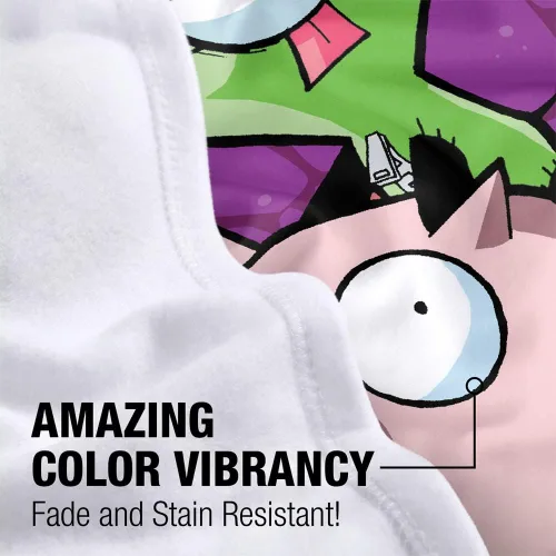 Vista 2 de LOGOVISION Invader Zim - Manta polar de 36 x 58 pulgadas