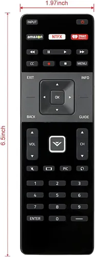Vista 8 de XRT122 - Control remoto de repuesto para VIZIO TV D24-D1 D24H-E1 D28H-D1 D32-D1 D32F-E1 D32H-D1 D32X-D1 D39F-E1 D39H-D0 D40-D1 D40F-E1 D40F-E1 U-D1