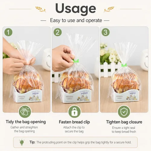 Vista 5 de 100 clips reutilizables de plástico verde para mantener tus alimentos frescos, clips de bolsa de almacenamiento de alimentos de 7/8 x 1 pulgada
