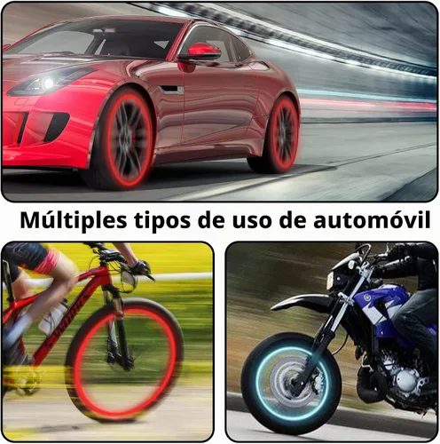 Vista 7 de 16 tapones fluorescentes para válvulas de neumáticos, tapones luminosos para válvula de aire de rueda de automóvil, accesorios de decoración