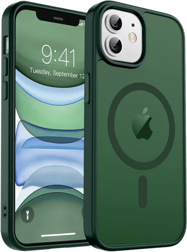 Vista 427 de zapica Funda magnética para iPhone Air, con protector de pantalla de vidrio templado, compatible con MagSafe, translúcida mate, a prueba de golpes