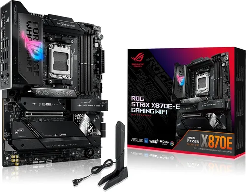 Vista 24 de ASUS ROG Crosshair X870E APEX AMD X870E AM5 ATX Placa Base, AI Avanzado Listo para PC, 18+2+2 Etapas, DDR5, Ventilador de Memoria ROG, Tarjeta ROG