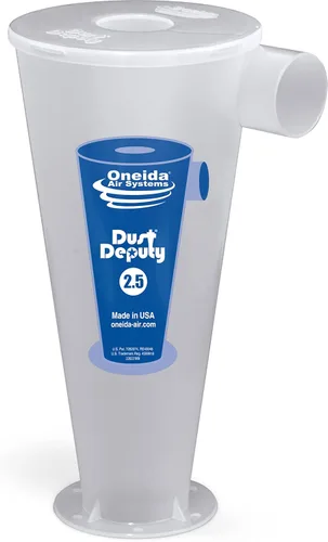Vista 5 de Oneida Air Systems Dust Deputy 2.5 DIY Cyclone Separator XL: Colector de CFM más alto para aspiradoras de taller húmedas/secas (DD 2.5 DIY)