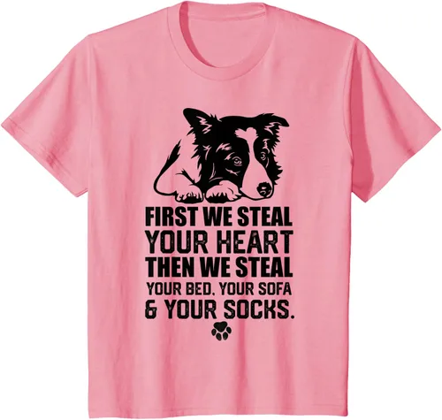 Vista 49 de Border Collie Steal Your Heart Steal Your Bed - Camiseta de sofá, Gris