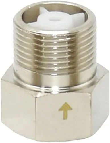 Vista 5 de Válvula de retención de rosca plateada de 3/4 pulgadas, conector de válvula de 1 vía roscado macho hembra de latón, adecuado para tanque de agua