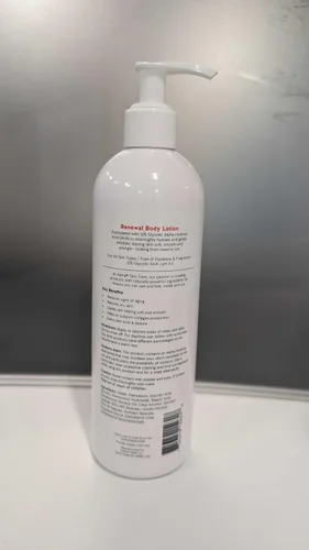 Vista 3 de Alpha Loción corporal revitalizante para el cuidado de la piel, 12% AHA glicólico, hidratante diario simple y eficaz, hidrata y exfolia para una
