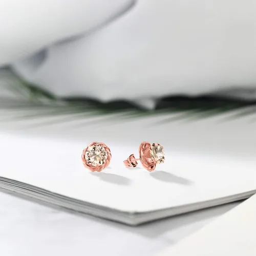 Vista 329 de Gem Stone King Aretes de plata de ley 925 de 0.236 in con piedra natal redonda para mujer