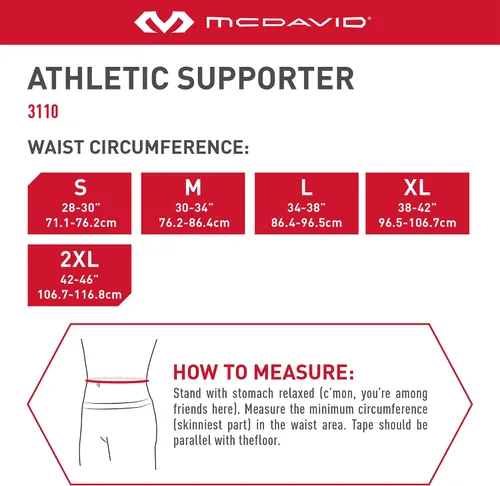 Vista 5 de Mcdavid Suspensorio, soporte atlético con bolsa de malla elástica, apoyo atlético para hombres, paquete de 2