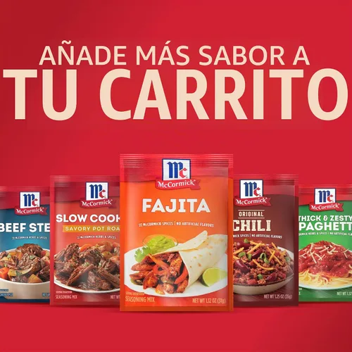Vista 19 de McCormick Mezcla de condimentos, para fajitas estilo restaurante en casa. Se puede utilizar con: pollo, filete, camarones, verduras, 1.12 oz