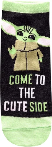 Vista 4 de STAR WARS Baby Yoda Come to the Cute Side JuniorsWomens 5 Pack Ankle Socks