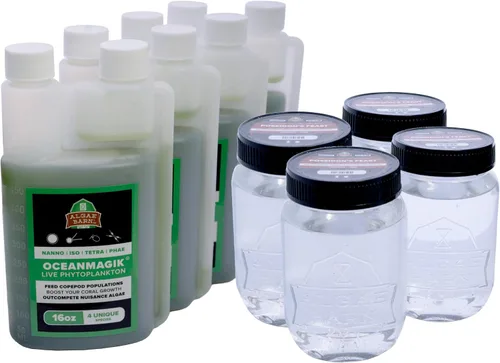 Vista 2 de AlgaeBarn Live Copepods & Phytoplancton Combo Pack Tisbe & Tigriopus Pods + fitoplancton vivo (16oz)
