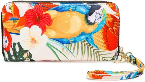 Vista 141 de Cartera de mano para mujer, estilo bohemio, con RFID, elegante, espaciosa con correa para viajes, capacidad para tarjetas, teléfono, dinero