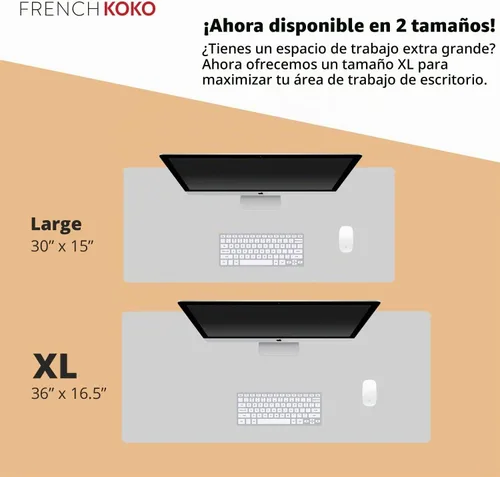 Vista 9 de French KOKO Alfombrilla de escritorio grande para mouse de 15 x 30 pulgadas, protector de escritorio floral extendido para teclado y mouse Llámame