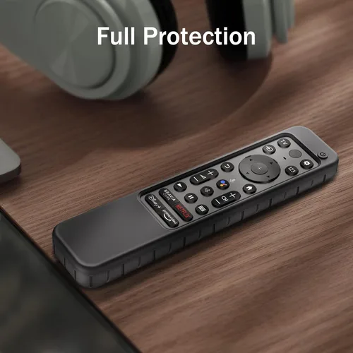 Vista 3 de Fintie Funda protectora para Sony RMF-TX920U RMF-TX910U RMF-TX900U RMF-TX810U RMF-TX800U Control remoto por voz 2025 2024 2023 2022, peine miel Negro