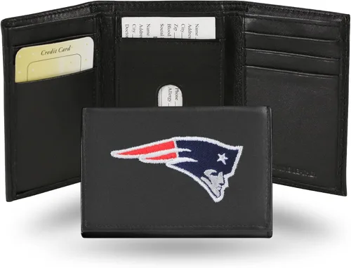 Vista 26 de Rico Industries NFL Football Embroidered Tri-fold Wallet