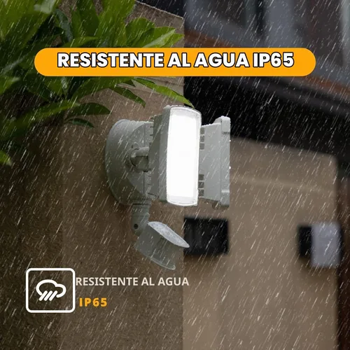Vista 6 de UME Luces LED de seguridad de 19 W, luz con sensor de movimiento para exteriores, luz de inundación de movimiento de 2000 lúmenes, 5000 K, IP65