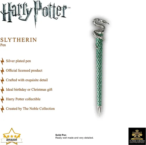 Vista 3 de The Noble Collection Harry Potter - Pluma Hogwart House - Slytherin