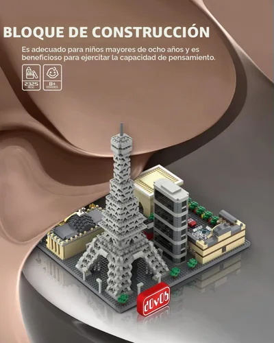 Vista 4 de dOvOb Architecture Paris Skyline Juego de Construcción de Micro Mini Bloques, 2324 Piezas de Ladrillos, Kit de Modelo de Colección de Rompecabezas