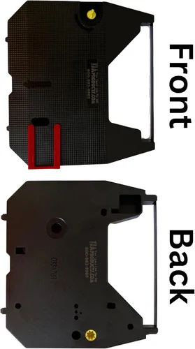 Vista 5 de Juego de casetes de repuesto compatible para máquinas de escribir Brother AX10, AX15, SX4000, GX6750, negro, paquete de 2
