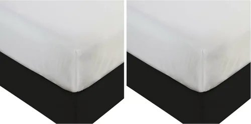 Vista 8 de Blissford - Protector de colchón de plástico individual XL, estilo sábana bajera, funda de colchón de vinilo impermeable, resistente y transpirable