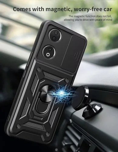Vista 3 de Funda para Honor X7, Honor Play 30 Plus, funda de TPU + PC de grado militar, [soporte integrado] diseño de doble capa funda de protección resistente