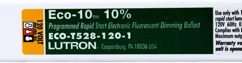 Vista 2 de Lutron ECO-T528-120-1 ECO-10 Balasto fluorescente electrónico de inicio rápido