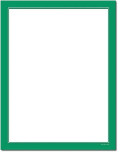 Vista 8 de Basic Border - Papel para impresora láser y de inyección de tinta con membrete - Brights (negro, paquete de 25)
