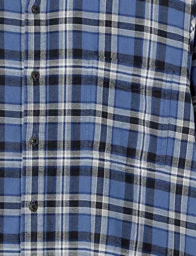 Vista 32 de Amazon Essentials Camisas de franela de manga larga para hombre, corte ajustado, a cuadros con botones
