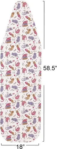 Vista 2 de Household Essentials Funda para tabla de planchar de lujo, Kool Kats Multicolor