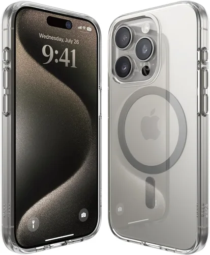 Vista 10 de elago Funda magnética híbrida transparente compatible con iPhone 15 Pro, compatible con MagSafe, 6.1 pulgadas, protección contra caídas de grado