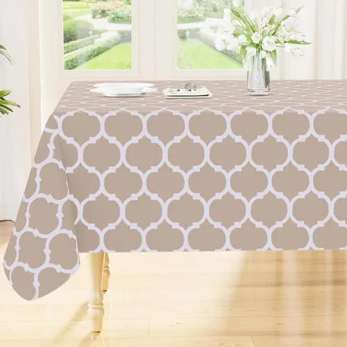 Vista 17 de Smiry - Mantel cuadrado de vinilo impermeable con respaldo de franela para mesas cuadradas, manteles de plástico lavables a prueba de derrames