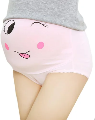Vista 7 de Cotton Whisper 3 paquetes de pantys ajustables con estampado de sonridad de embarazo maternidad
